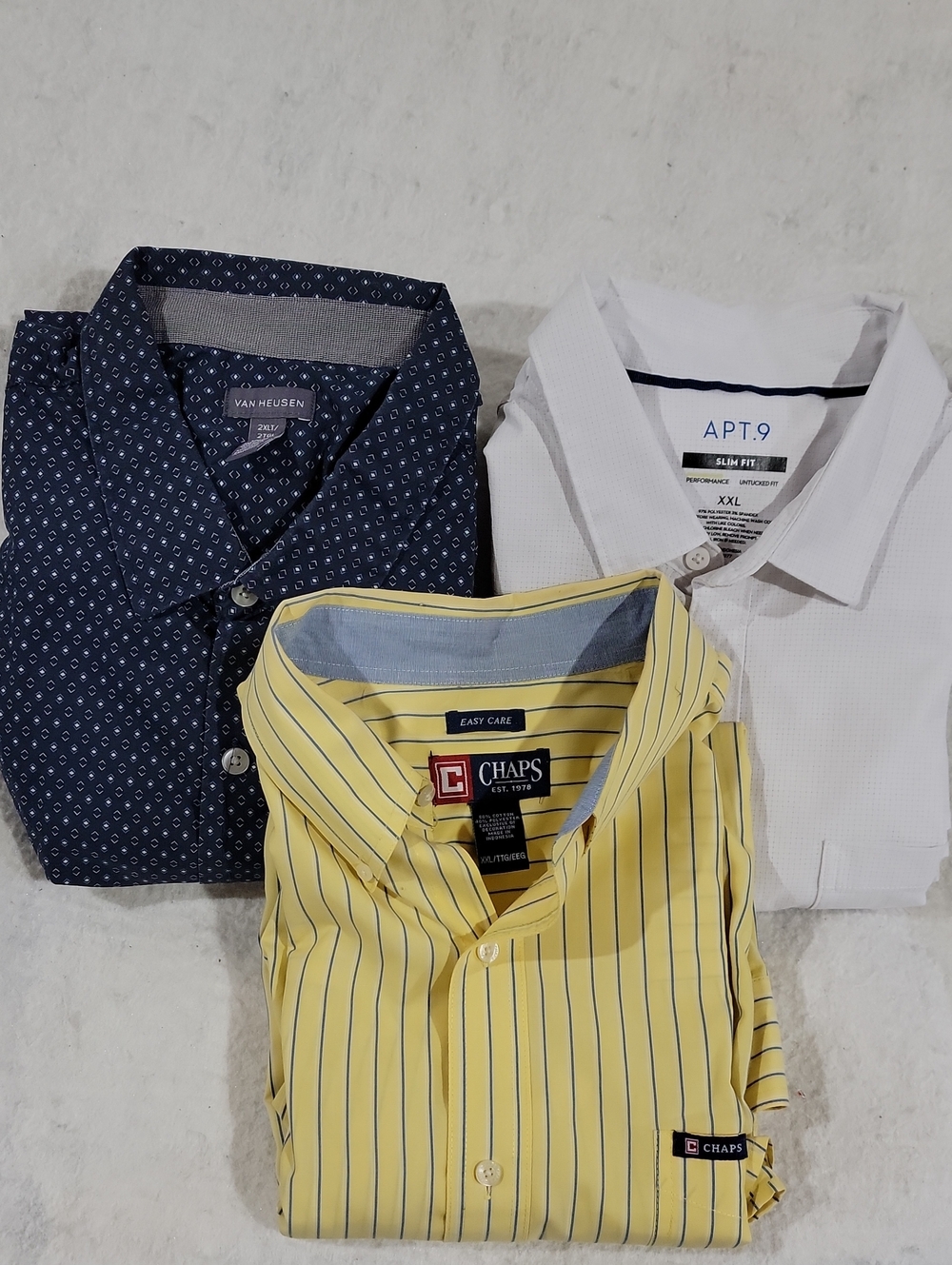 Mens XXL Dress Shirts- Lot Of 3- Business- Casual -